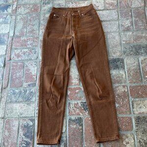 Vintage 912 Levis Brown Slim Fit Tapered Leg Jeans Size 9M Orange Tab